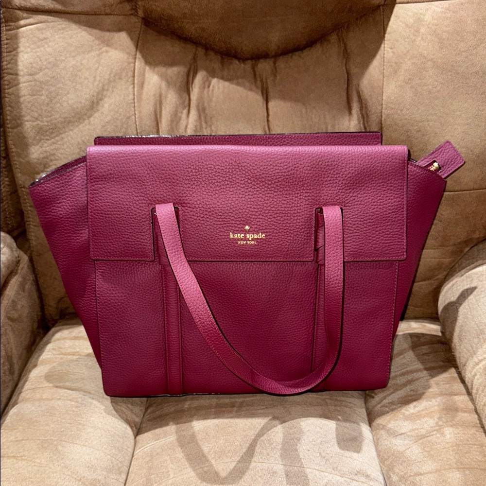 Kate Spade Deep Red Tote Bag